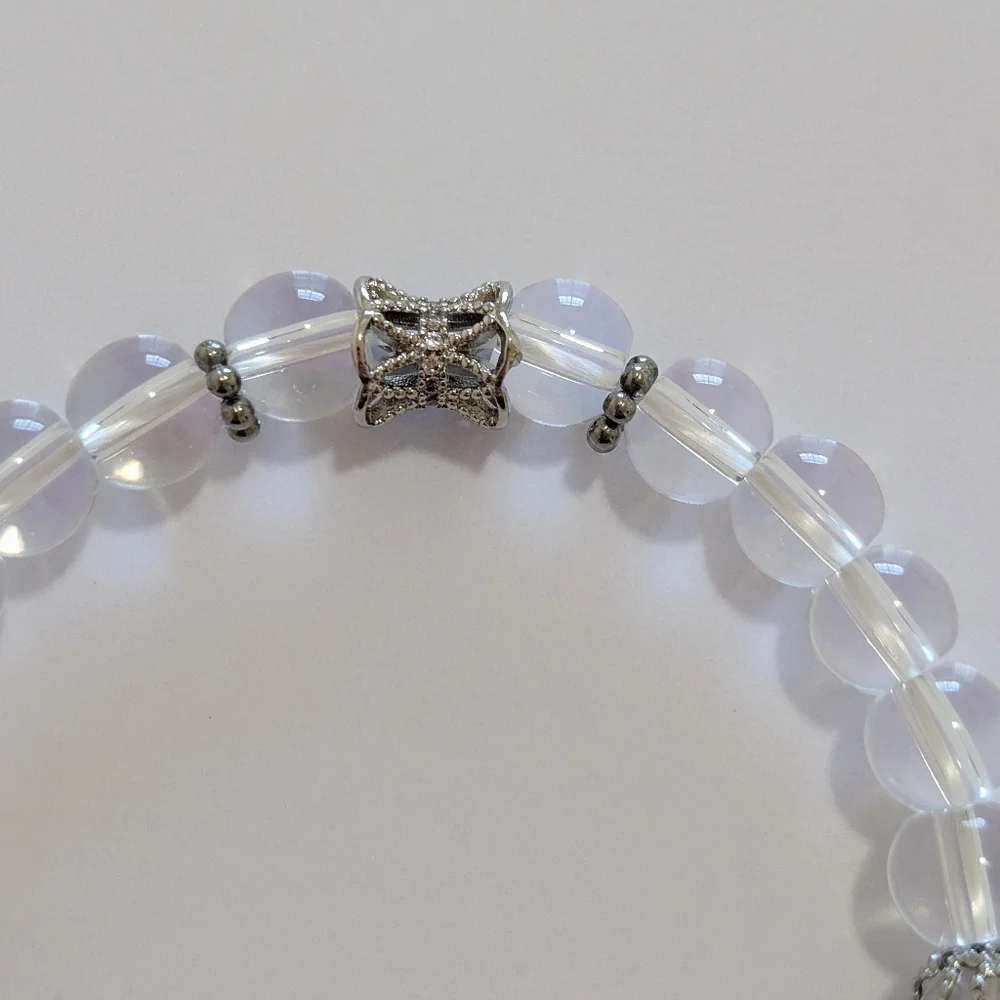 Clear Quartz Bracelet With Charm - Picture 7 of 10